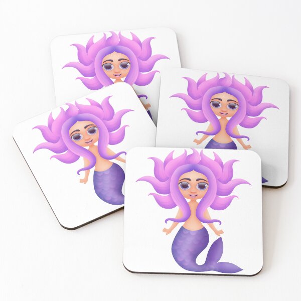 Item preview, Happy mermaid with lilac tail designed and sold by Marharyta Pavliuk.
