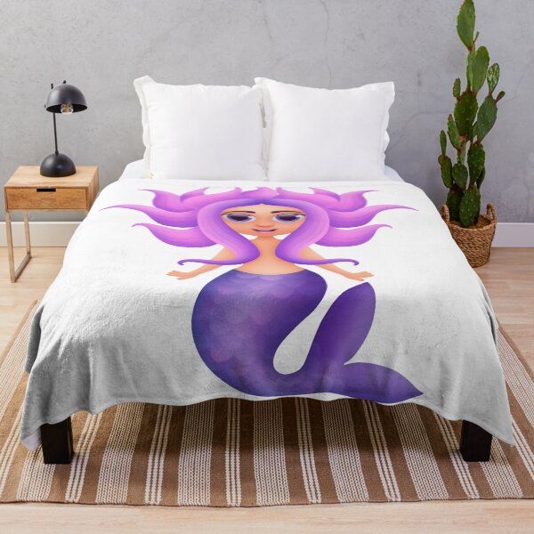 Item preview, Happy mermaid with lilac tail designed and sold by Marharyta Pavliuk.