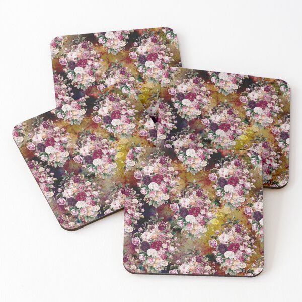 Item preview, Flowers in a diamond floral pattern, decorative pattern, modern design, flowers repeat pattern, multicoloured yellow floral   designed and sold by ZeinabTaha.