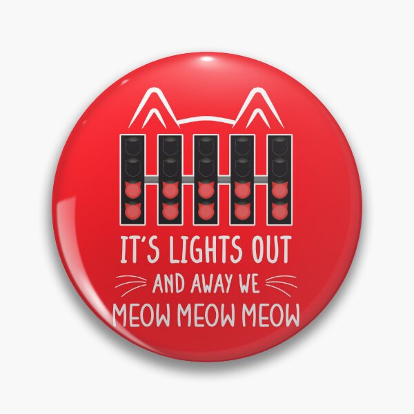 Item preview, It's Lights Out and Away We Meow Meow Meow | Funny Cat Racing Design (Red BG) designed and sold by FilipeFerreira.