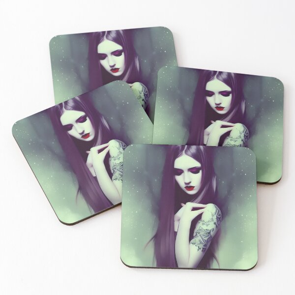 Item preview, Tattooed rocker girl abstract designed and sold by Stratomi.