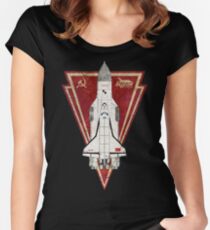 CCCP Energiya Buran V01 Tailliertes Rundhals-Shirt