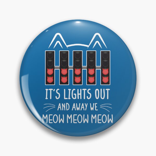 Item preview, It's Lights Out and Away We Meow Meow Meow | Funny Cat Racing Design (Blue BG) designed and sold by FilipeFerreira.