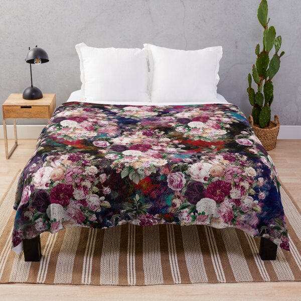 Item preview, Flowers in a diamond floral pattern, decorative pattern, modern design, flowers repeat pattern, blue red floral designed and sold by ZeinabTaha.