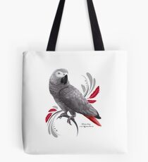 African Grey Parrot Tote Bag