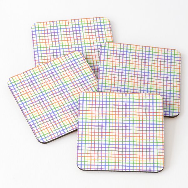 Item preview, Rainbow Watercolor Plaid  designed and sold by wordznart.