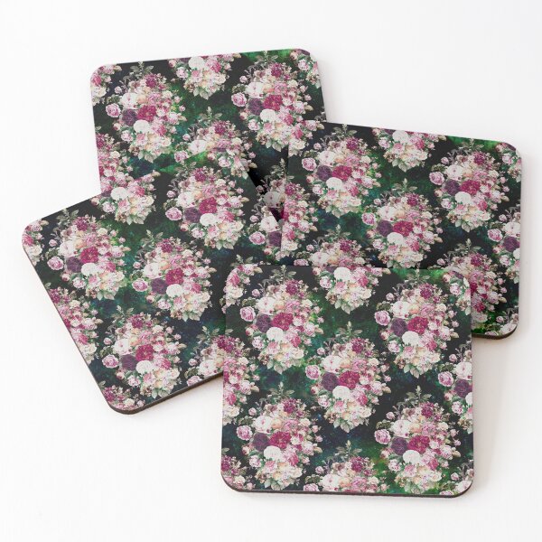 Item preview, Flowers in a diamond floral pattern, decorative pattern, modern design, flowers repeat pattern, dark green floral   designed and sold by ZeinabTaha.