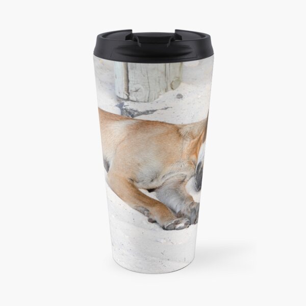 Sleeping Beach Dog Thermobecher