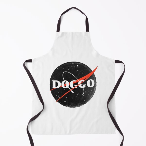 Item preview, Doggo, Nasa logo, quality logo Black Color with Rugged Grunge Texture, Guaranteed best gift for all dog lovers designed and sold by Galactic Fur Baby Federation.
