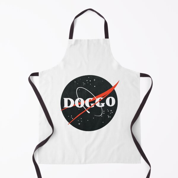 Item preview, Doggo, Nasa logo, quality logo Black Color with Faded Grunge Texture, Guaranteed best gift for all dog lovers designed and sold by Galactic Fur Baby Federation.