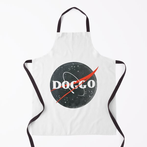 Item preview, Doggo, Nasa logo, quality logo Black Color with Extreme Faded Grunge Texture, Guaranteed best gift for all dog lovers designed and sold by Galactic Fur Baby Federation.