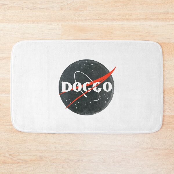 Item preview, Doggo, Nasa logo, quality logo Black Color with Extreme Faded Grunge Texture, Guaranteed best gift for all dog lovers designed and sold by Galactic Fur Baby Federation.
