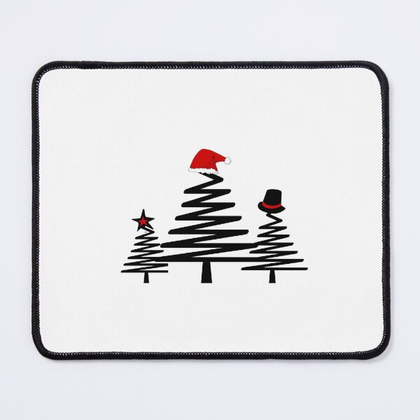 Item preview, Black and white stylish Christmas trees with hats. designed and sold by LittlethingsbyE.