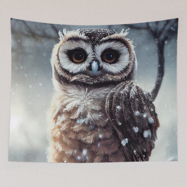 Item preview, Winter Owl designed and sold by AnuGoldPrints.