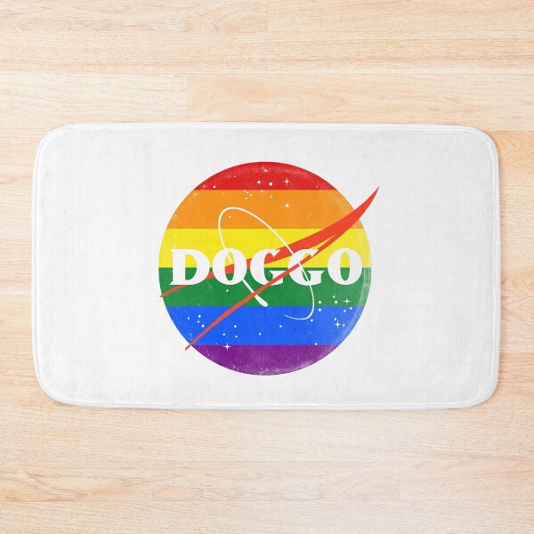 Item preview, Doggo, Nasa Inspired logo, LGBTQ quality logo with grunge texture, Guaranteed best gift for all dog lovers designed and sold by Galactic Fur Baby Federation.