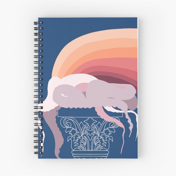 Item preview, Octopus on Corinthian Column-Blue with rainbow designed and sold by smattpatt.