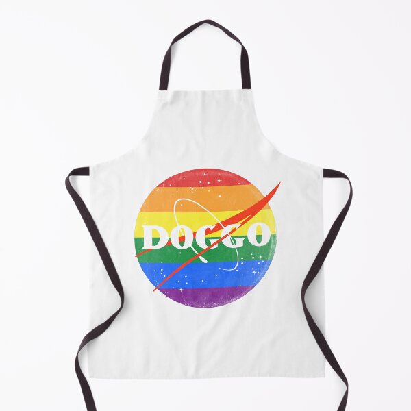 Item preview, Doggo, Nasa Inspired logo, LGBTQ quality logo with extreme faded grunge texture, Guaranteed best gift for all dog lovers designed and sold by Galactic Fur Baby Federation.