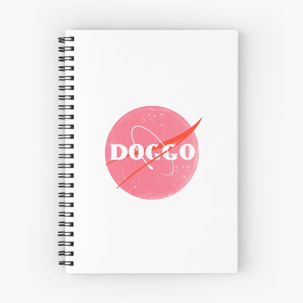 Item preview, Doggo, Nasa Inspired logo, quality logo with medium distressed grunge texture, Pink Color Guaranteed best gift for all dog lovers designed and sold by Galactic Fur Baby Federation.