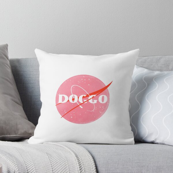 Item preview, Doggo, Nasa logo inspired, quality logo with extreme distressed grunge texture, Pink Color Guaranteed best gift for all dog lovers designed and sold by Galactic Fur Baby Federation.