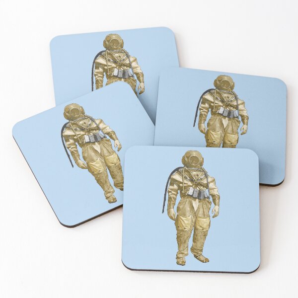 Item preview, Vintage Smiling Diver with Diving Helmet and Weightbelt URM designed and sold by urmaddad.