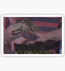 THREE BIG GREENS SUPERMEGA MEME Sticker
