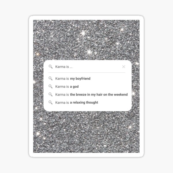 Taylor Swift Midnights Karma - Silver Sticker