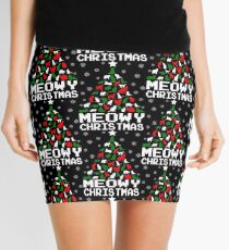 Meowy Christmas Cat Tree Mini Skirt