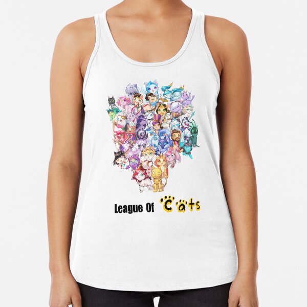 League of Legends- versión gatos Camiseta con espalda nadadora