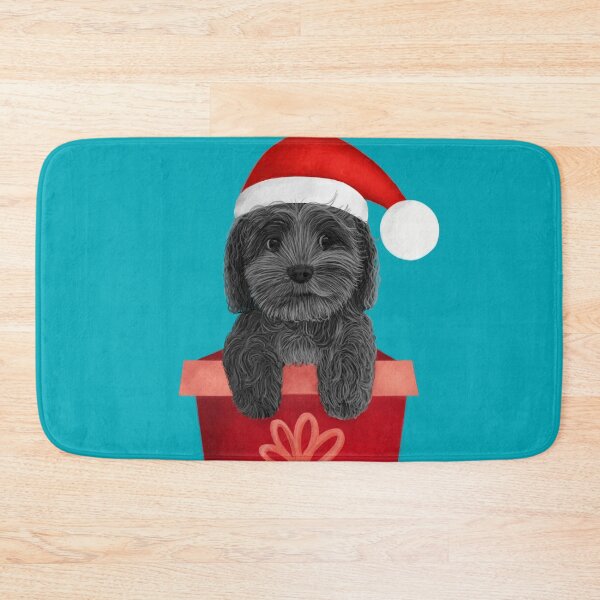 Item preview, Christmas Black Cockapoo Cavapoo Cavoodle doodle designed and sold by laurendemoet.