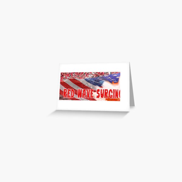 Red Wave Surging Greeting Card