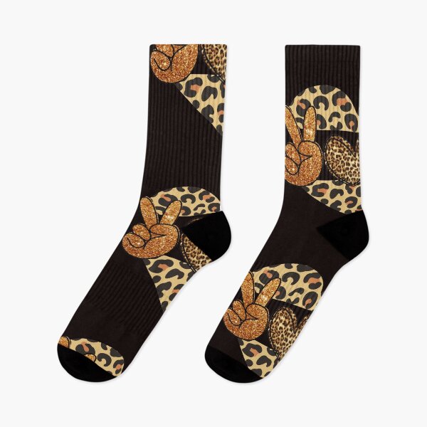 Item preview,  Big Leopard Heart with Sunflower, Heart, and Peace Sign in Center designed and sold by LanaDevon.