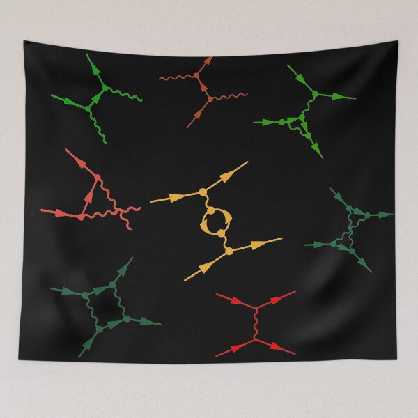 Item preview, Feynman diagrams with christmas vibes, quantum field theory and particle physics designed and sold by NoetherSym.