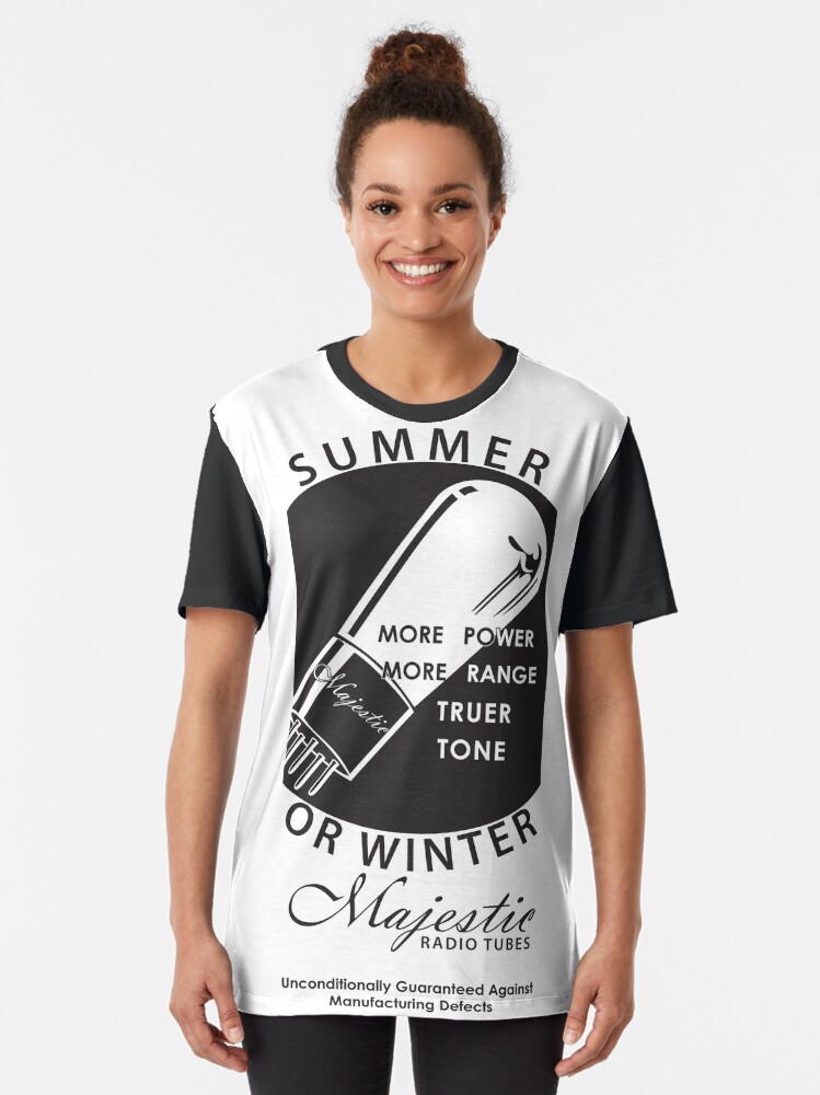 Alternate view of vintage radio tubes ad Graphic T-Shirt