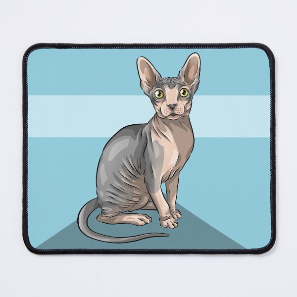 Item preview, Cute Sphynx Cat | Blue Background designed and sold by shirinsart.