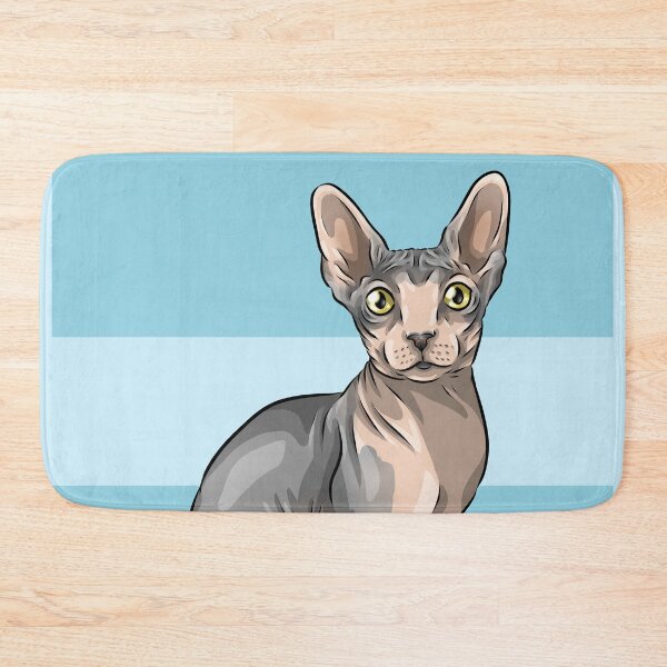 Item preview, Cute Sphynx Cat | Blue Background  designed and sold by shirinsart.