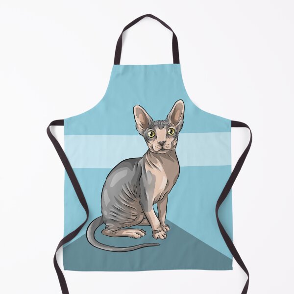 Item preview, Cute Sphynx Cat | Blue Background designed and sold by shirinsart.