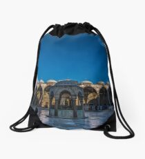 Blue Mosque Drawstring Bag