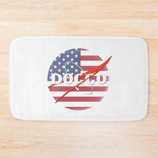 Item preview, Doggo, Nasa logo Inspired, American Flag quality logo with extreme faded grunge texture, Guaranteed best gift for all dog lovers designed and sold by Galactic Fur Baby Federation.