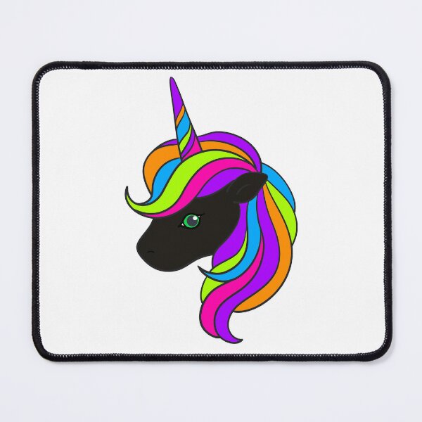 Item preview, Beautiful Black Unicorn with Rainbow Mane designed and sold by trendingatees.