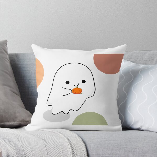 Item preview, Cute pumpkin with a Little ghost Boo happy Halloween designed and sold by Oichiana.