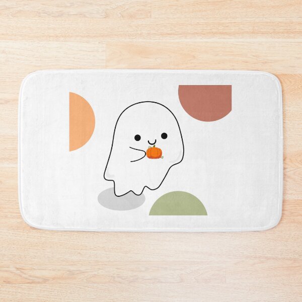 Item preview, Cute pumpkin with a Little ghost Boo happy Halloween designed and sold by Oichiana.