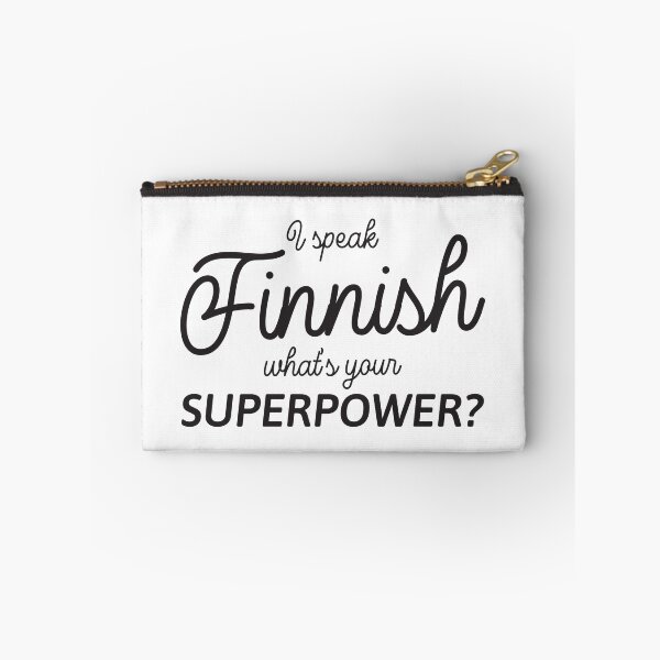 Item preview, I speak Finnish - What's your Superpower? in black designed and sold by knappidesign.