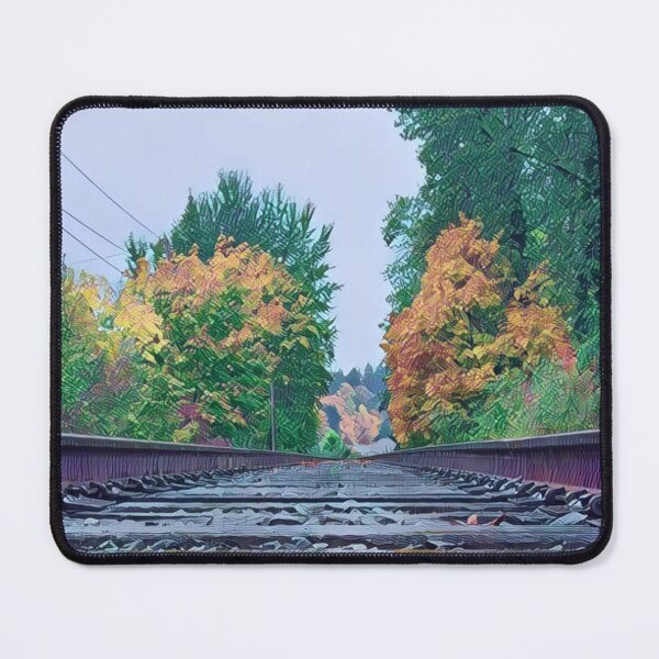 Item preview, Railroad After a Fall Storm - Trains designed and sold by MistyMorningsOR.
