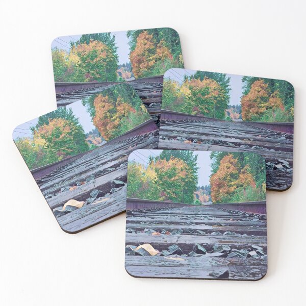 Item preview, Railroad After a Fall Storm - Trains designed and sold by MistyMorningsOR.