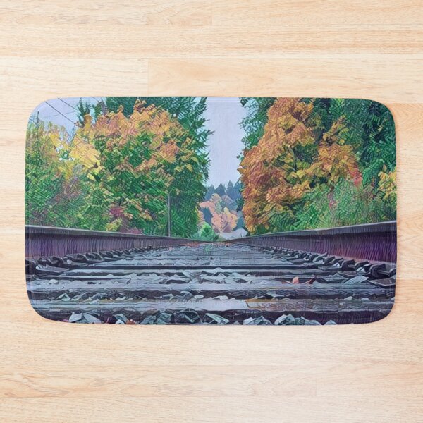 Item preview, Railroad After a Fall Storm - Trains designed and sold by MistyMorningsOR.