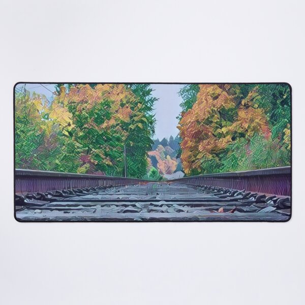 Item preview, Railroad After a Fall Storm - Trains designed and sold by MistyMorningsOR.