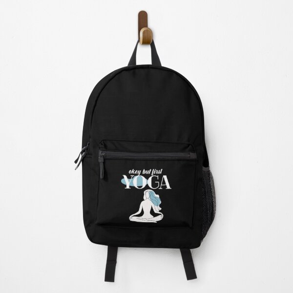 Item preview, Okay But Yoga First | Yoga Quotes | White designed and sold by Pisutachio.