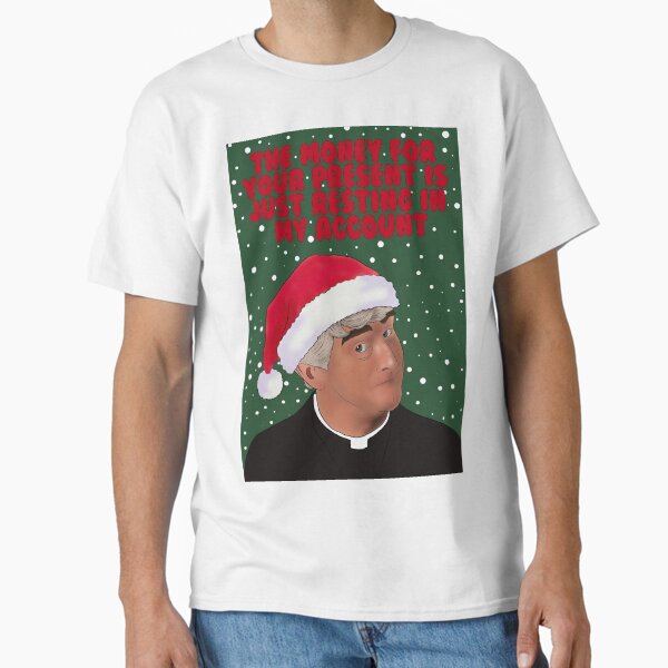 Item preview, "The Money For Your Present Is Just Resting In My Account" Father Ted Christmas Card Greeting Card designed and sold by Sweetie Darling  Design.
