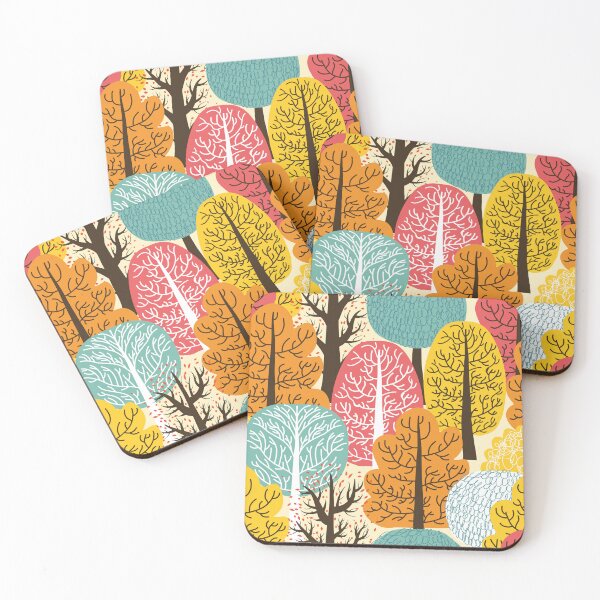 Item preview, Cartoon Style  Peaceful Forest With Autumn Colors designed and sold by MakeitMelo.