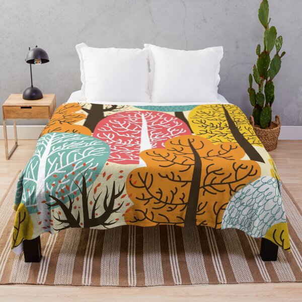 Item preview, Cartoon Style  Peaceful Forest With Autumn Colors designed and sold by MakeitMelo.
